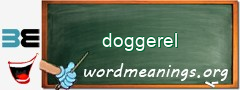 WordMeaning blackboard for doggerel